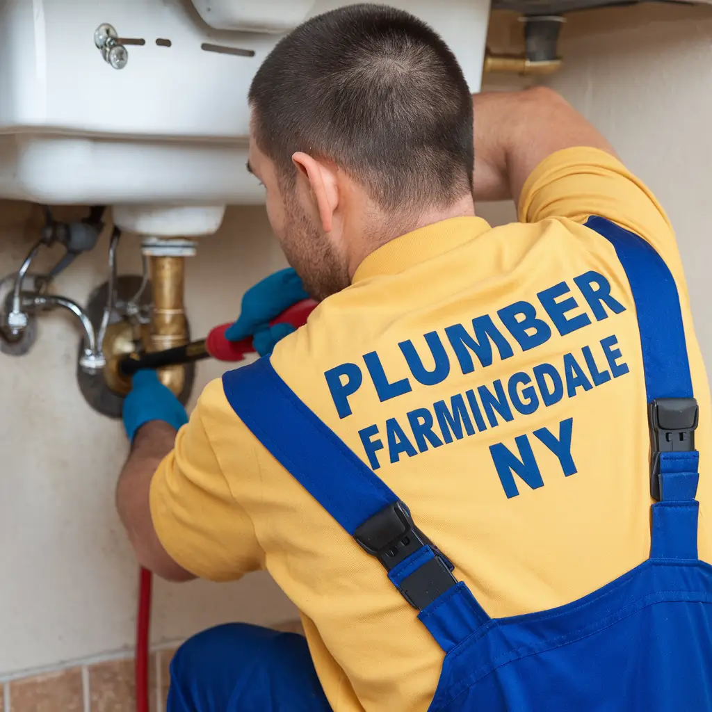 Farmingdale Plumber doing Drain Cleaning